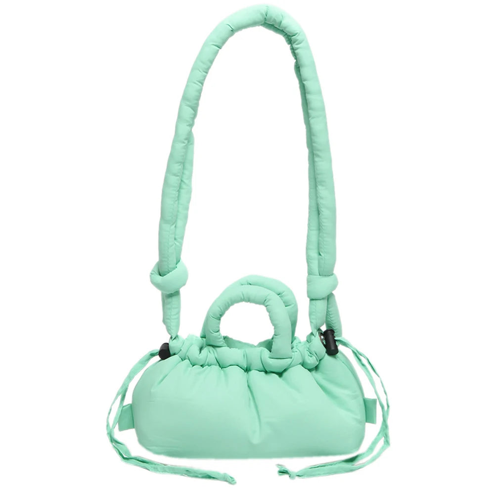 Puffer Tote Bag for Women Lightweight Down Cotton Padded Crossbody Bag Large Capacity Handbag Puffy Purse for Shopping Travel ?-World Bazaar Life