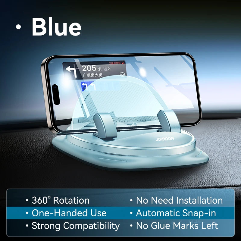 Joyroom Dashboard Car Phone Holder Universal 360° Rotation Silicone Phone Mount One-Handed Operation Phone Holder For Car Use - World Bazaar Life