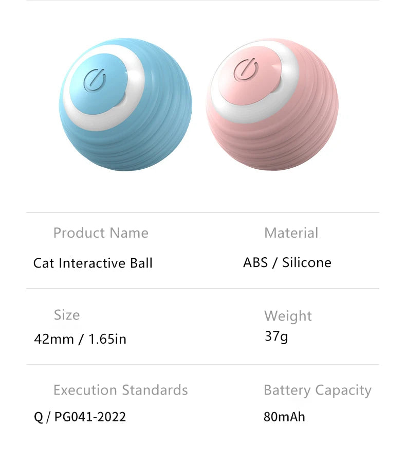 Cat Interactive Ball Smart Pet Cat Toys Indoor Automatic Rolling Magic Ball Electronic Interactive Cat Toy Cat Game Accessories-World Bazaar Life