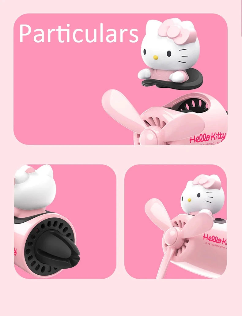Sanrio Accesiories Hello Kitty Car Small Plane Fragrance Car Decoration Accessories Kawaii Outlet Air Freshener New Hot Sale-World Bazaar Life