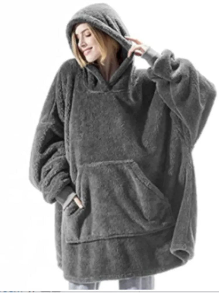 Women's Velvet Hoodie Pajamas with Pockets-World Bazaar Life