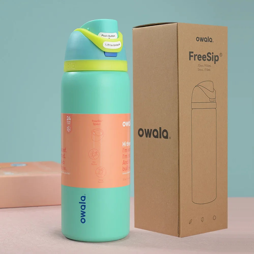 32 Oz Insulated Stainless Steel Cup Water Bottle with Straw, BPA-Free Sports Water Bottle, Great for Travel-World Bazaar Life