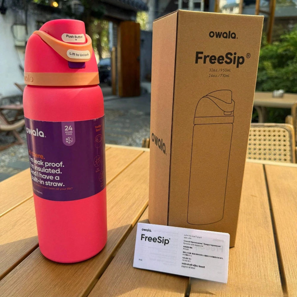32 Oz Insulated Stainless Steel Cup Water Bottle with Straw, BPA-Free Sports Water Bottle, Great for Travel-World Bazaar Life