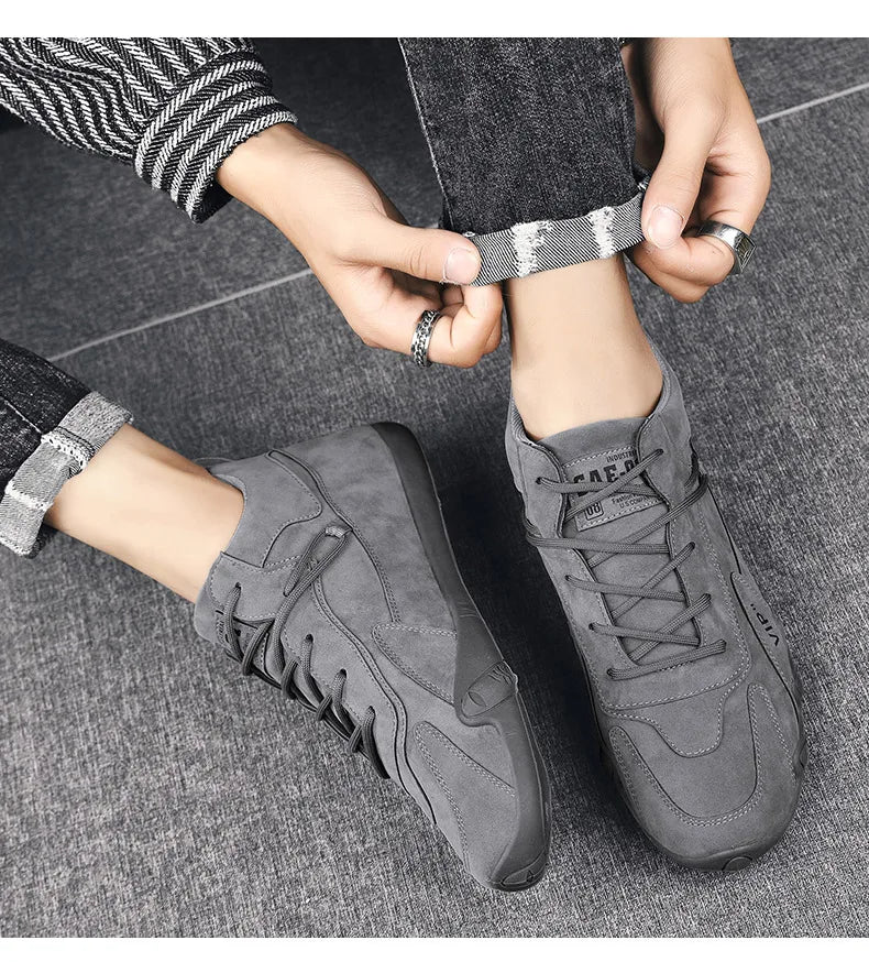 Erkekler için açık hava spor yürüyüş ayakkabıları dört mevsim yeni kaymaz konforlu iş ayakkabıları moda gençlik gündelik trend ayakkabılar erkek spor ayakkabıları