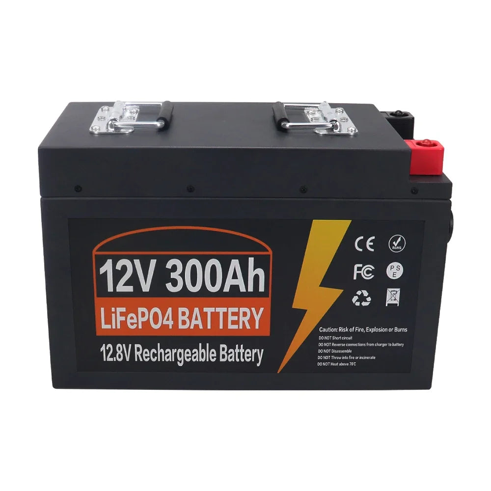 Lithium Iron Phosphate Battery 12V 300Ah LiFePO4 Built In BMS for Replacing Most of Backup Power Home Energy Storage Tax Free