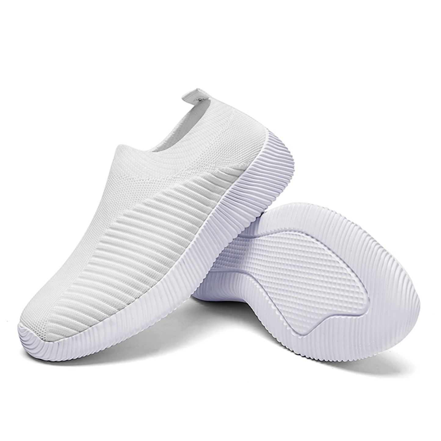 Kadın Vulkanize Ayakkabılar Yüksek Kaliteli Kadın Spor Ayakkabıları Slip On Flats Ayakkabılar Kadın Loafer'lar Büyük Beden 43 Yürüyüş Düz