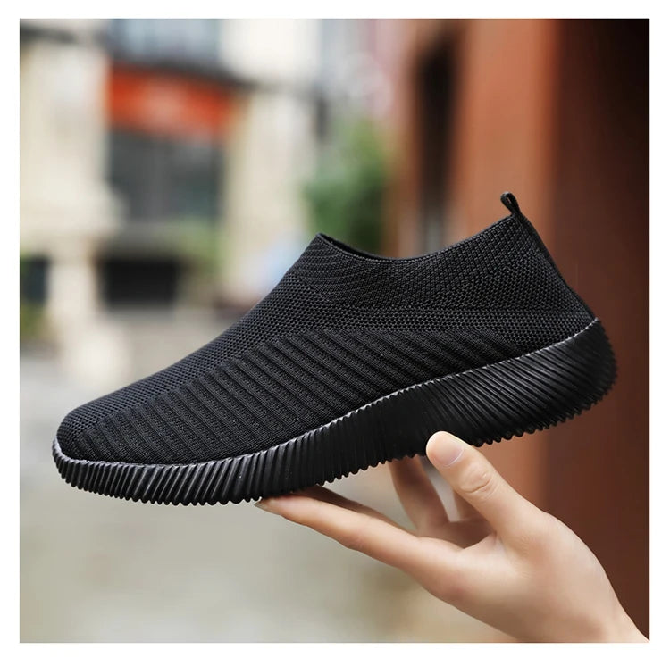 Kadın Vulkanize Ayakkabılar Yüksek Kaliteli Kadın Spor Ayakkabıları Slip On Flats Ayakkabılar Kadın Loafer'lar Büyük Beden 43 Yürüyüş Düz