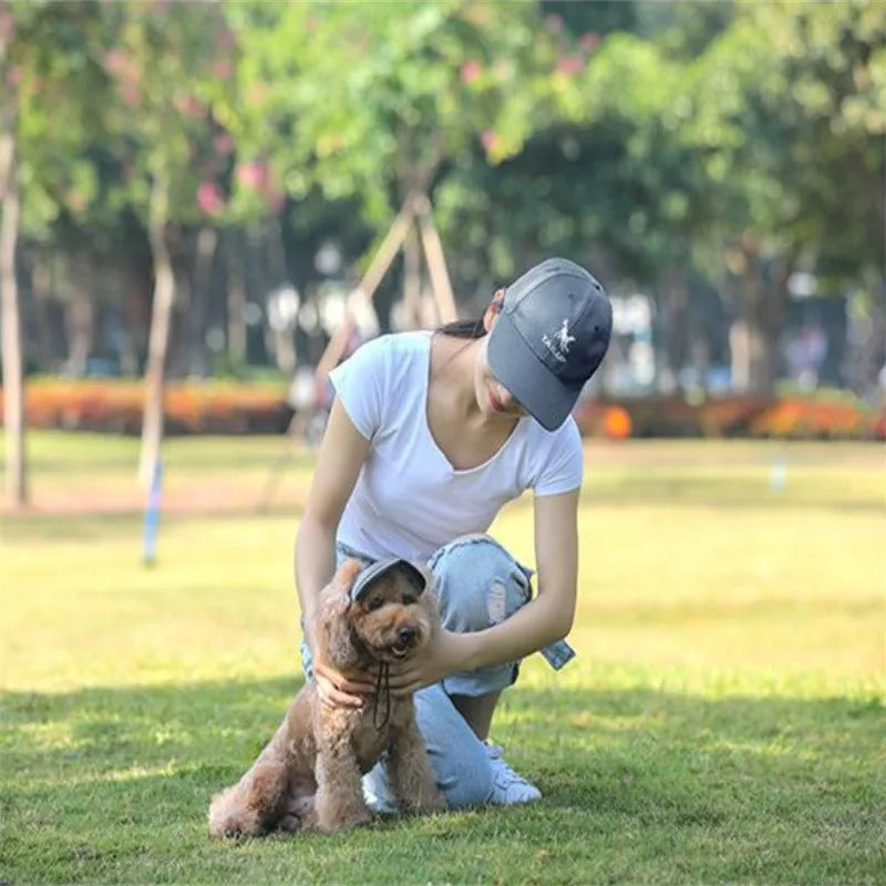 Small Puppy Pets Summer Solid Color Cap Dog Baseball Visor Hat Outdoor Accessories Sun Bonnet Travelhelmet-World Bazaar Life