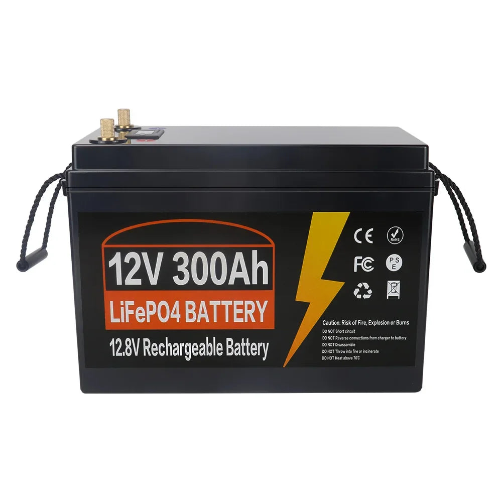 Lithium Iron Phosphate Battery 12V 300Ah LiFePO4 Built In BMS for Replacing Most of Backup Power Home Energy Storage Tax Free