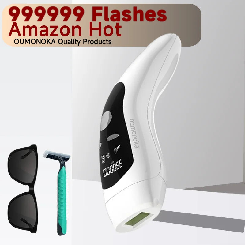 IPL Hair Removal Device 999999 Flashes Permanent Epilator Body Treament Home Use for Women Men Facial Shaver Cutting Machine