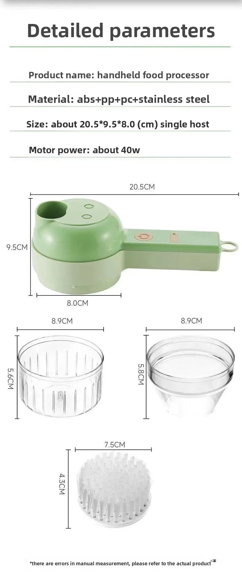 4In1 Electric Vegetable Cutter Set Handheld Wireless Electric Garlic Masher Food Chopper Meat Grinder Machine Food Peel Slice