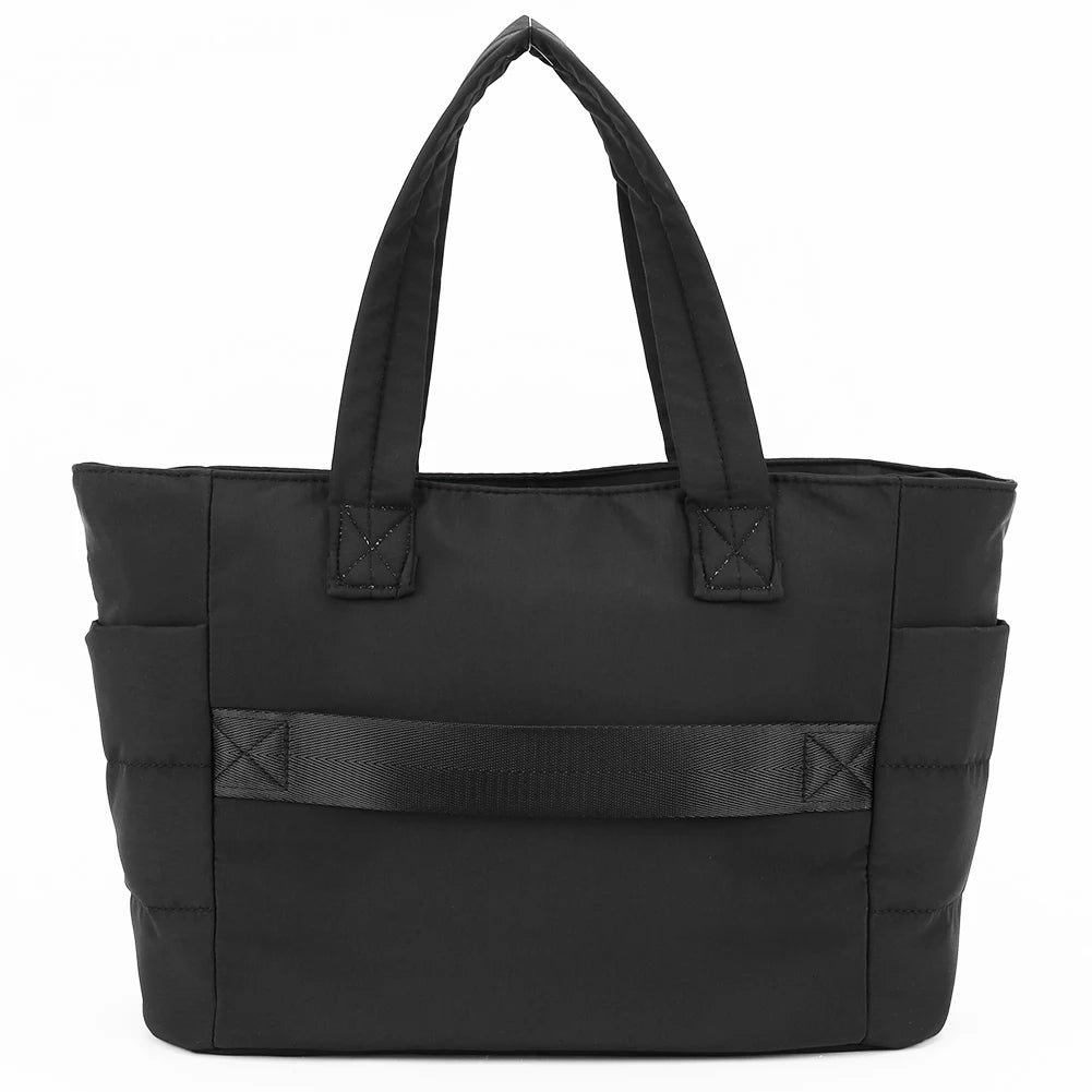 Puffer Tote Bag for Women Lightweight Down Cotton Padded Crossbody Bag Large Capacity Handbag Puffy Purse for Shopping Travel ?-World Bazaar Life