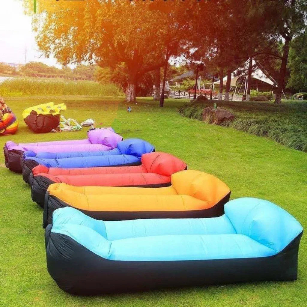 WW Garden sofa Trend Outdoor Fast Inflatable Air Sofa Bed GoodQuality Sleeping Bag Inflatable AirBag Lazy bag Beach Sofa Skz Pig