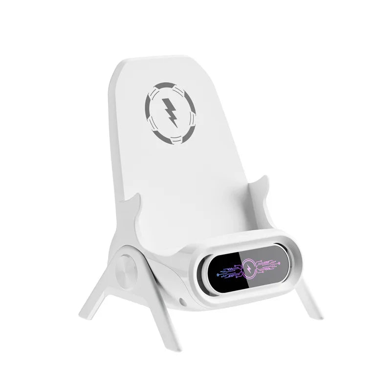 15W Wireless Charging Phone Holder Desktop Multifunctional Creative Mini Chair Charger Holder for iPhone Xiaomi Phones Tablet