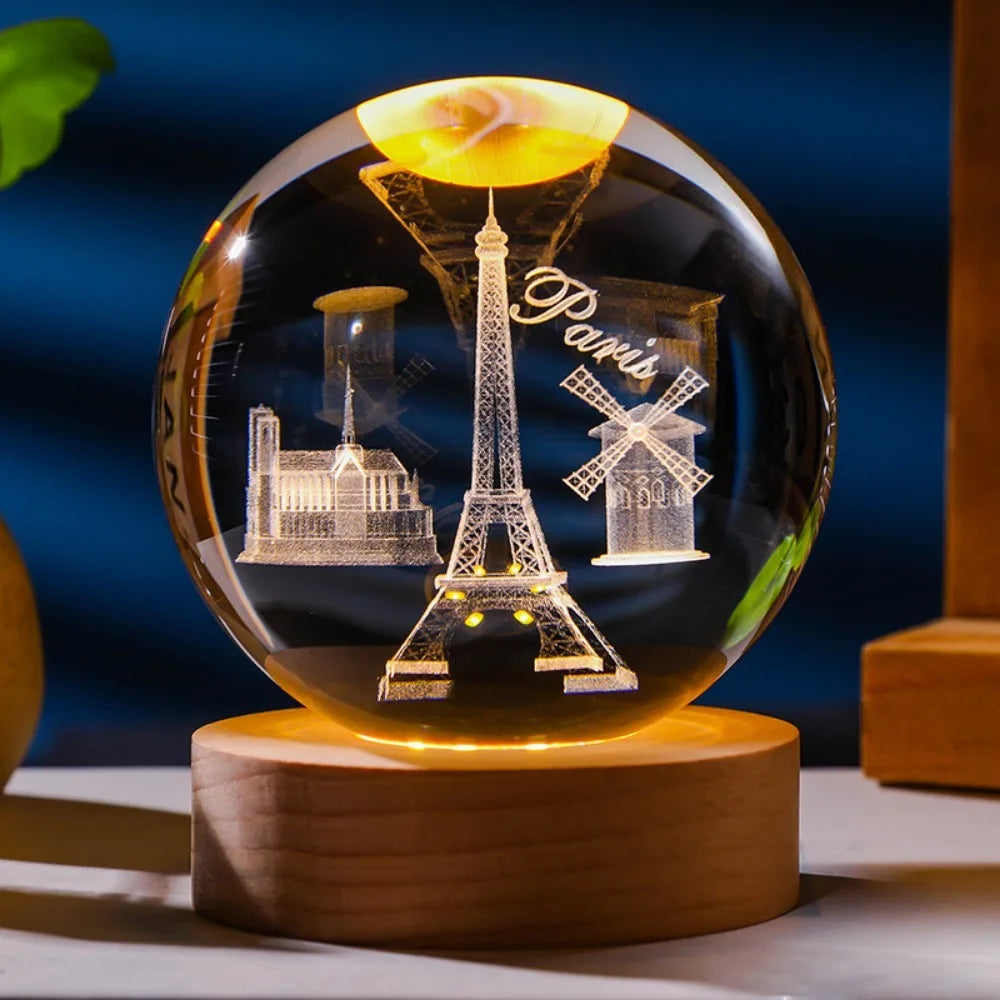 3D Axolotl Laser Engraved Crystal Night Light - Perfect Gift for Kids & Loved Ones-World Bazaar Life