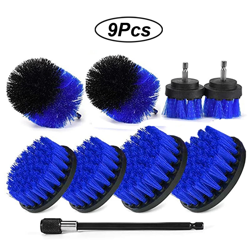 UNTIOR Electric Drill Brush Kit Power Scrubber Brush Attachments Set Scrub Wash Brushes Tools for Car Floor Tires Toilet Cleanin-World Bazaar Life