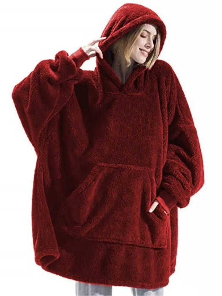 Women's Velvet Hoodie Pajamas with Pockets-World Bazaar Life
