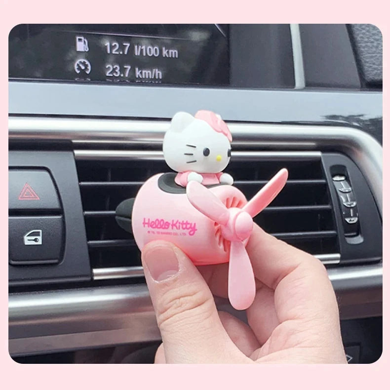 Sanrio Accesiories Hello Kitty Car Small Plane Fragrance Car Decoration Accessories Kawaii Outlet Air Freshener New Hot Sale-World Bazaar Life