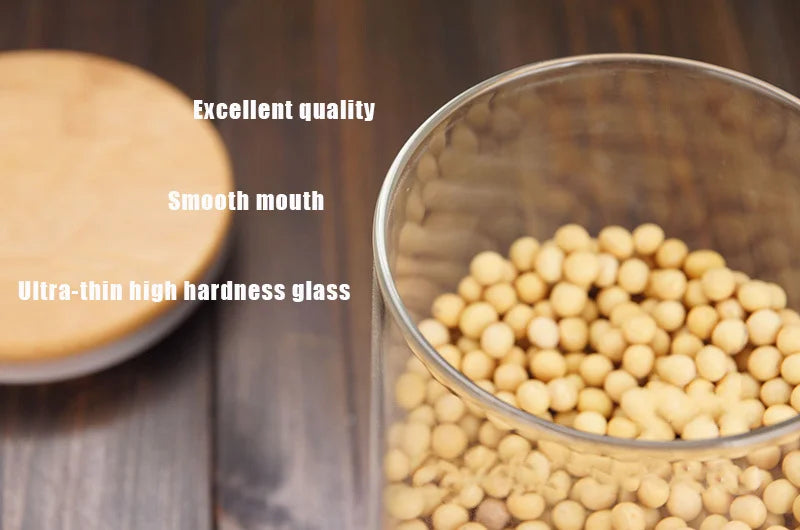 Glass Cereal Storage Jars – Sealed Kitchen Food Containers-World Bazaar Life