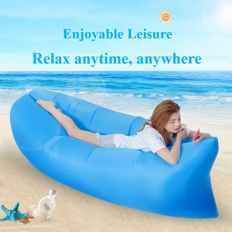Air Sofa Bed for Camping, Beach & Travel – Compact & Waterproof-World Bazaar Life