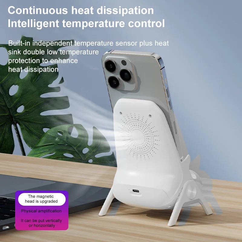15W Wireless Charging Phone Holder Desktop Multifunctional Creative Mini Chair Charger Holder for iPhone Xiaomi Phones Tablet