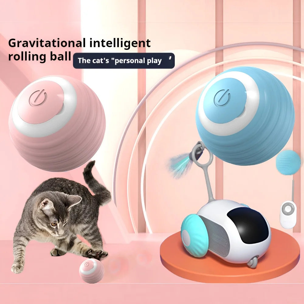 Cat Interactive Ball Smart Pet Cat Toys Indoor Automatic Rolling Magic Ball Electronic Interactive Cat Toy Cat Game Accessories-World Bazaar Life