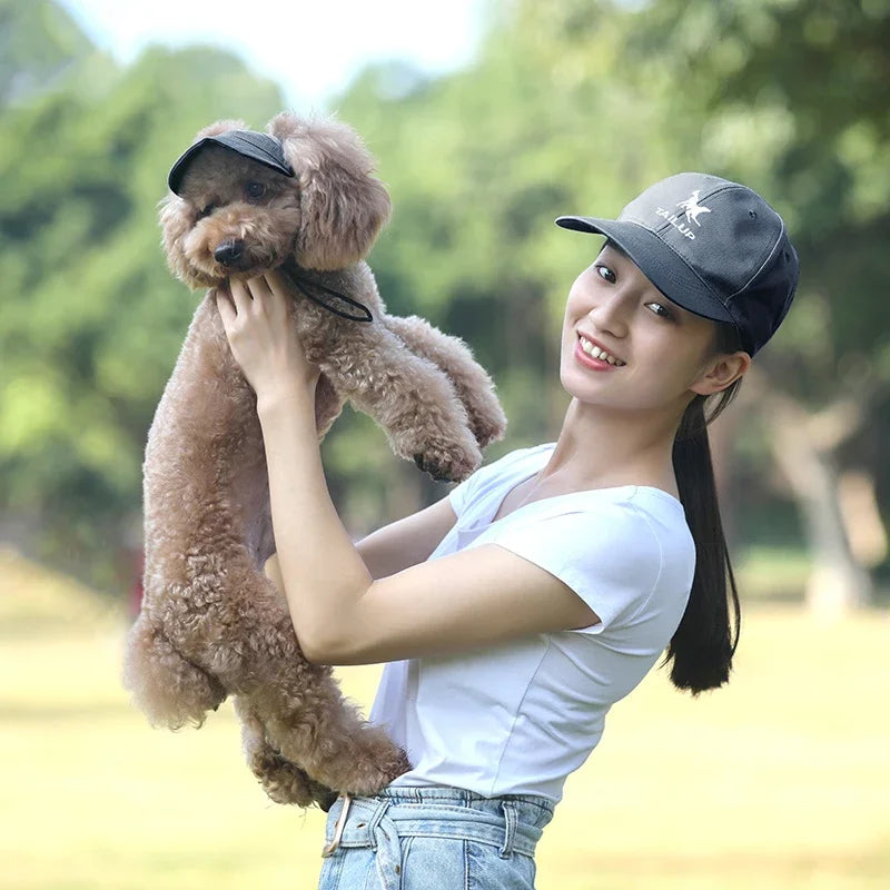 Adjustable Pet Dog Baseball Cap with Ear Holes for Small Medium Dogs Summer Dog Sun Hat Outdoor Hiking Pet Products-World Bazaar Life