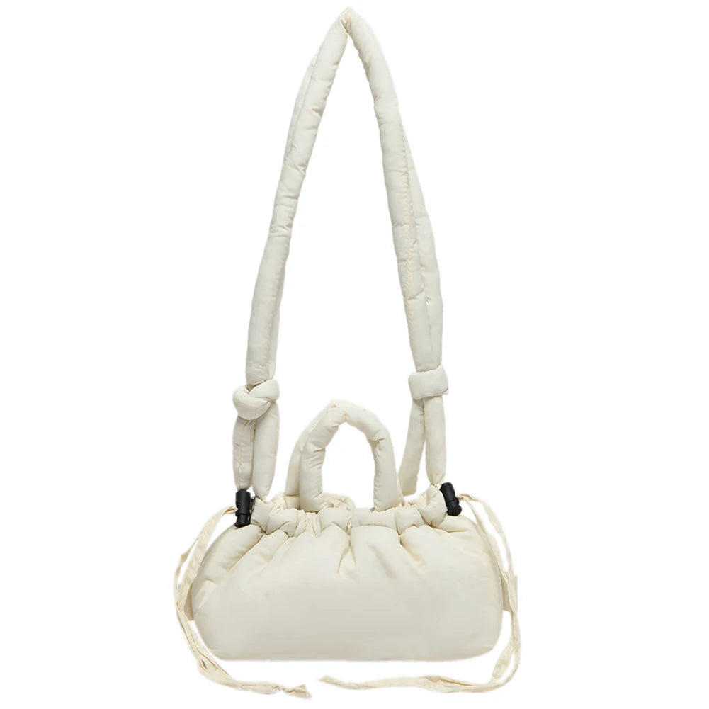 Puffer Tote Bag for Women Lightweight Down Cotton Padded Crossbody Bag Large Capacity Handbag Puffy Purse for Shopping Travel ?-World Bazaar Life
