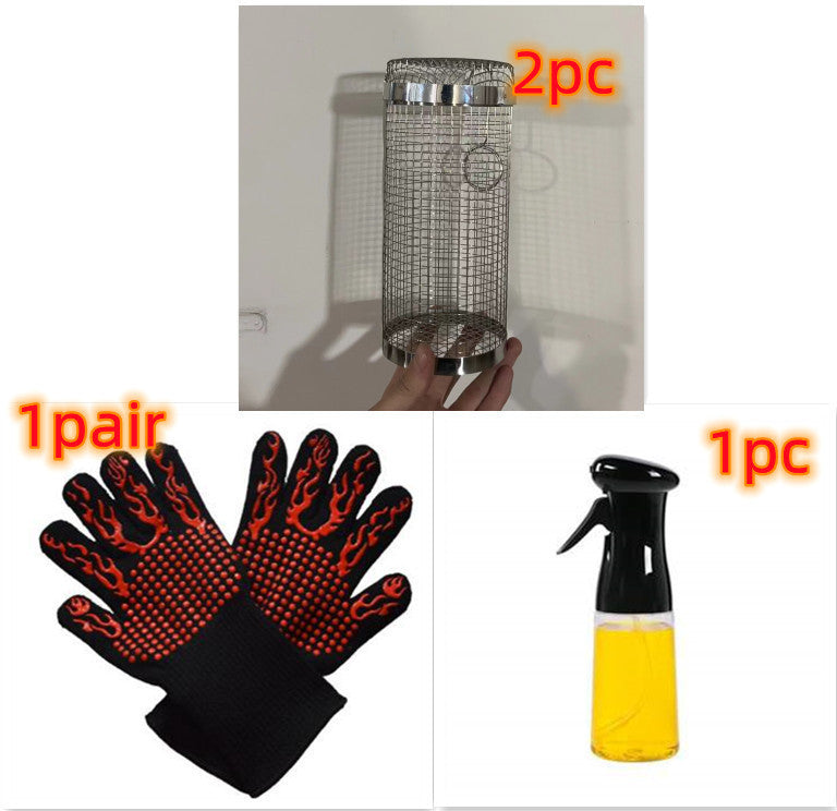 Portable Metal BBQ Grilling Basket for Camping