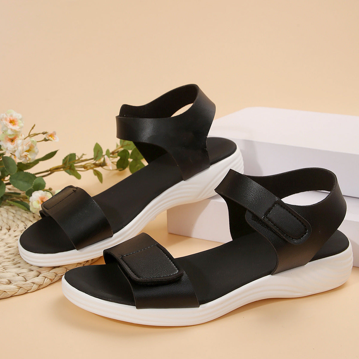 Summer Women's Low Heel Beach Sandals-World Bazaar Life