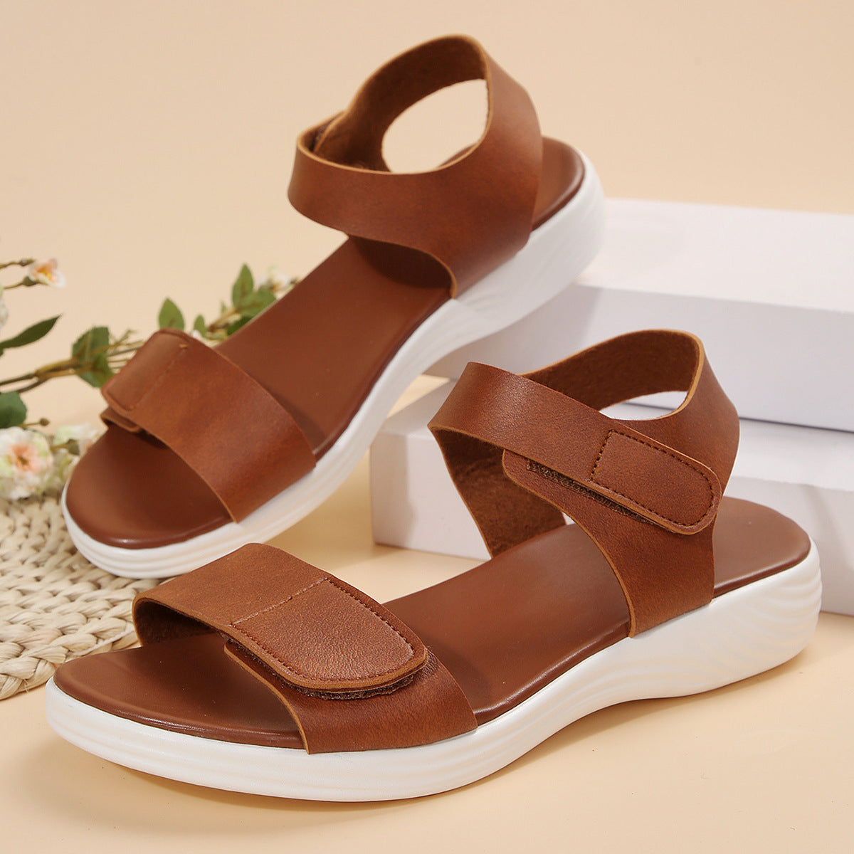 Summer Women's Low Heel Beach Sandals-World Bazaar Life