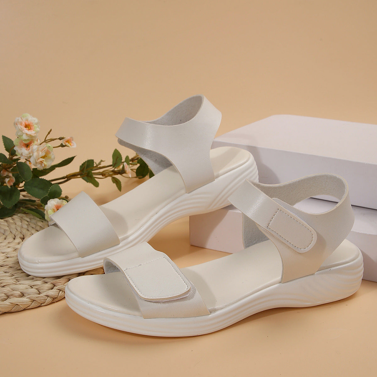 Summer Women's Low Heel Beach Sandals-World Bazaar Life