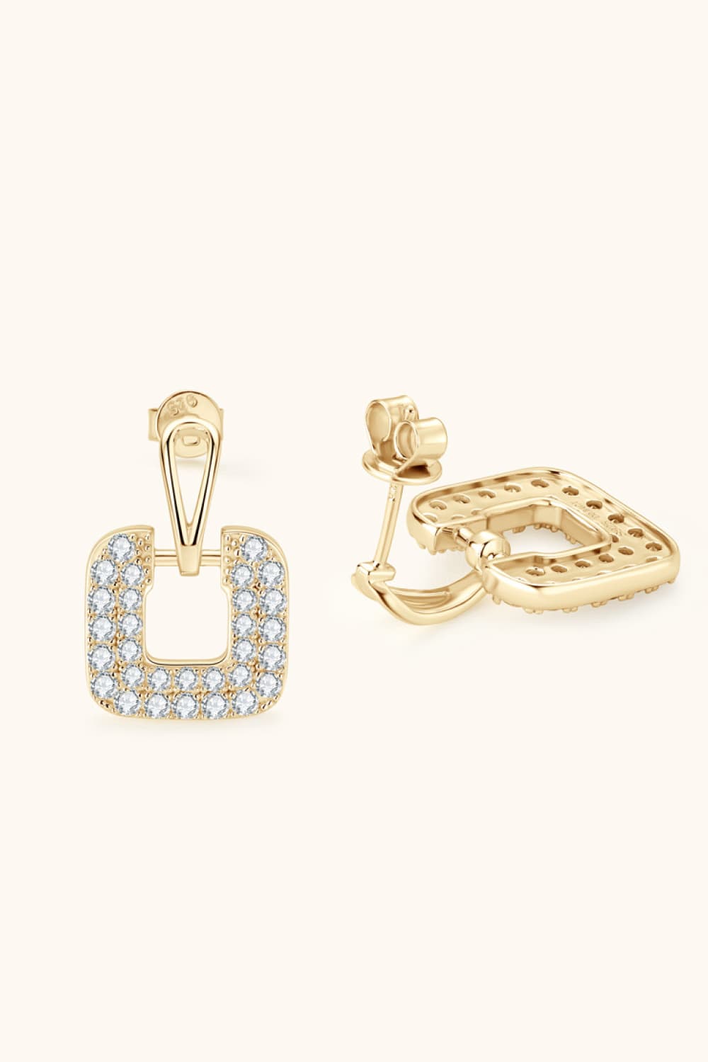 1.68 Carat Moissanite 925 Sterling Silver Drop Earrings.
