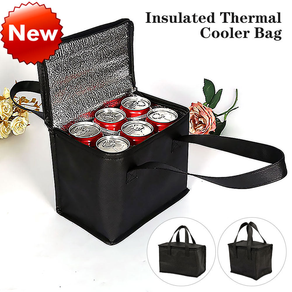 Portable Insulated Lunch & Drink Carrier Bag for Food Delivery