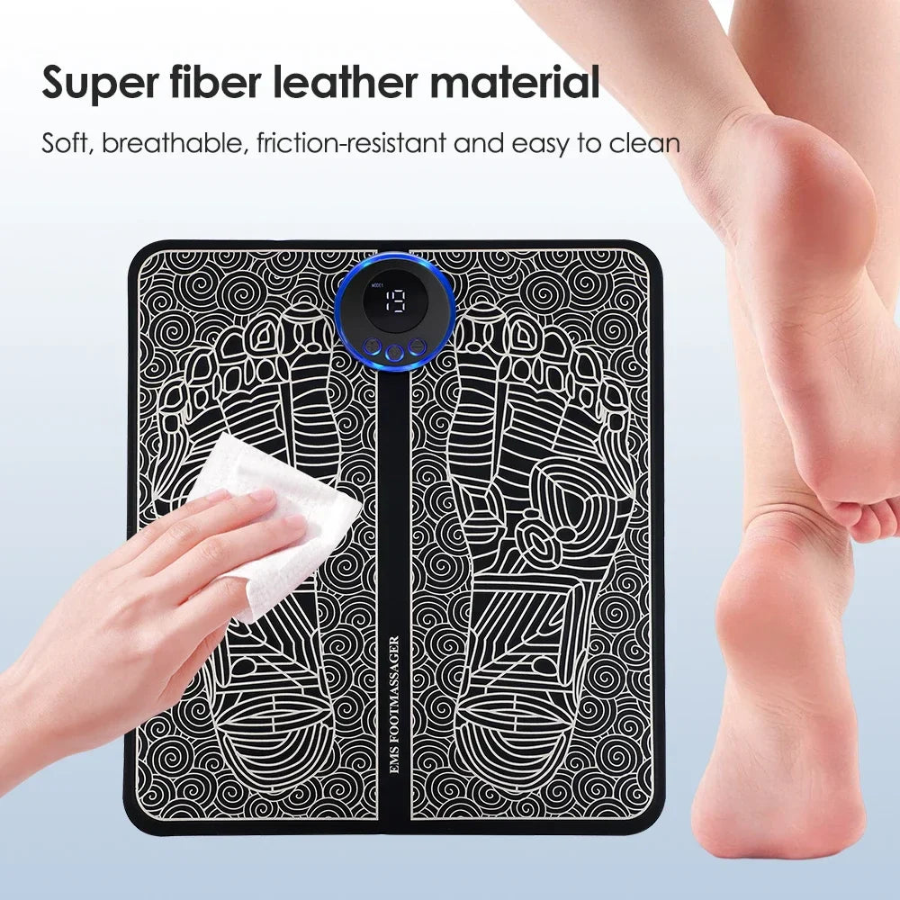 Electric Rechargeable Foot Massage Pad with Soothing Heat Therapy.