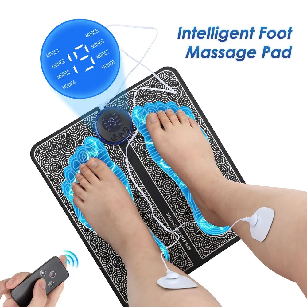 Electric Rechargeable Foot Massage Pad with Soothing Heat Therapy.