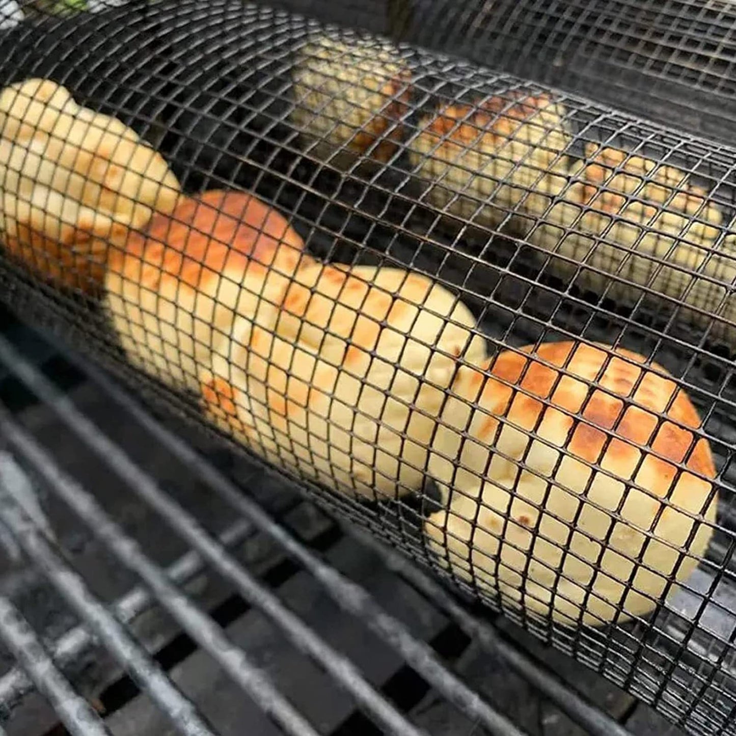 Portable Metal BBQ Grilling Basket for Camping