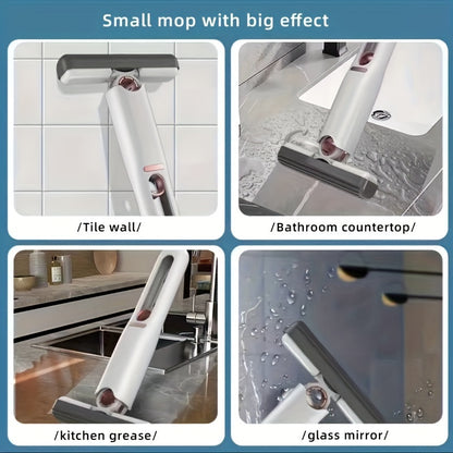 Portable Self-Squeeze Mini Mop – No-Hand Wash, Multi-Surface Cleaner