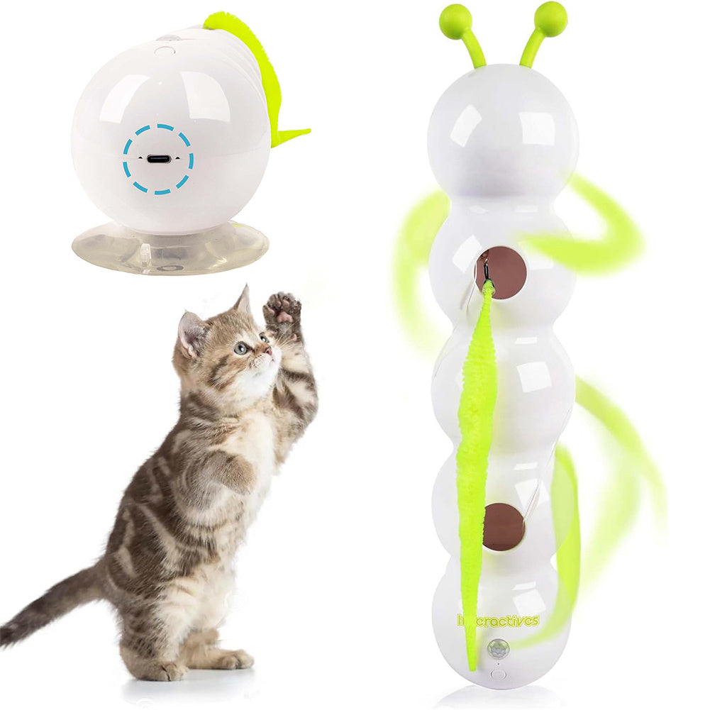 Automatic Teasing Cat Toy with Motion Tail – USB Rechargeable