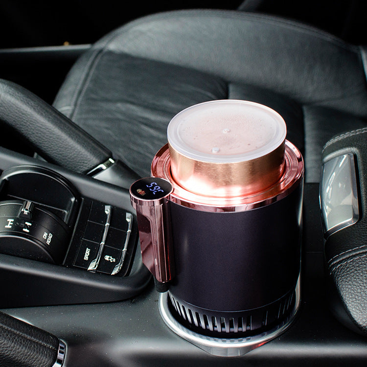 12V Car Cup Holder – Heat & Cool Drinks with Temp Display