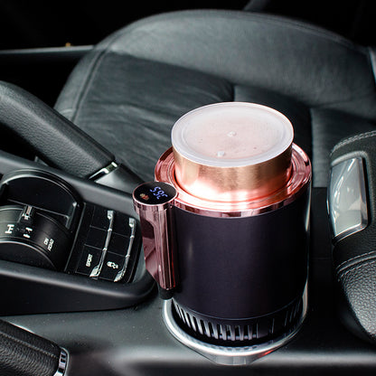 12V Car Cup Holder – Heat & Cool Drinks with Temp Display