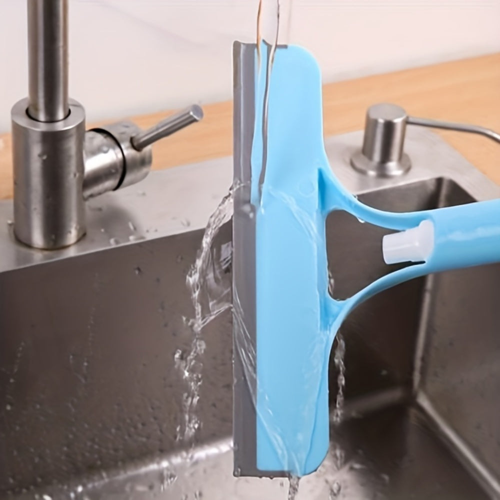 Multi-Function Window Glass Wiper with Soap Spray & Rubber Brush