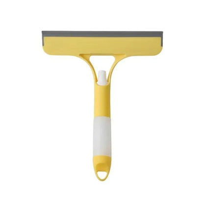 Multi-Function Window Glass Wiper with Soap Spray & Rubber Brush