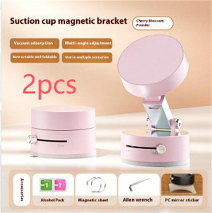 Foldable Magnetic Vacuum Car Phone Holder Foldable Suction Cup With Suction Cup Hands-Free Navigation For Smart Phone - World Bazaar Life