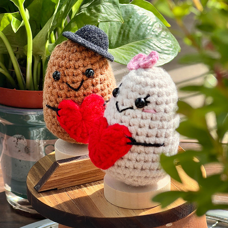 Cute Cucumber Pickle Doll - Top-Rated Knitted Emotional Toy.