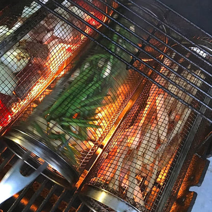 Portable Metal BBQ Grilling Basket for Camping