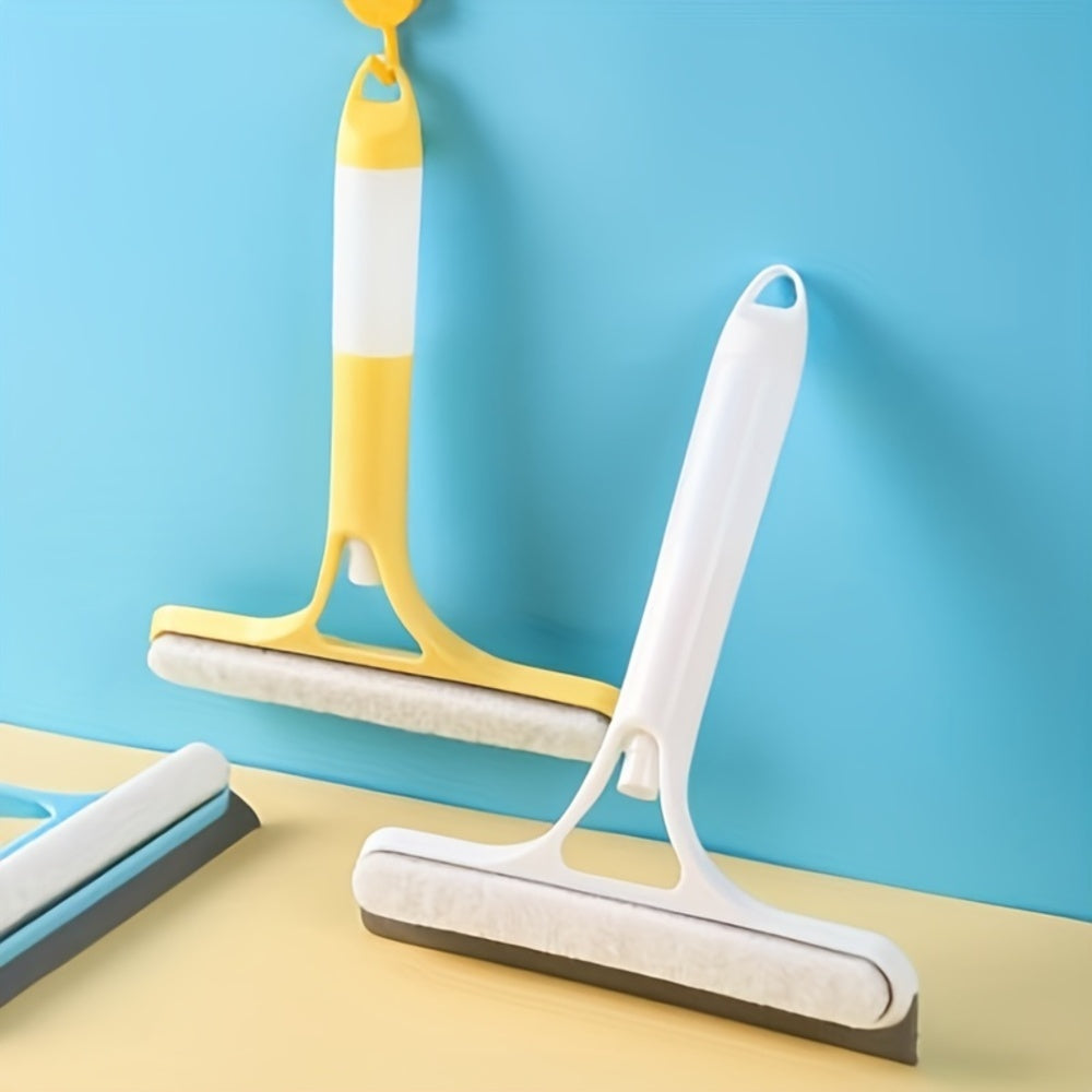 Multi-Function Window Glass Wiper with Soap Spray & Rubber Brush