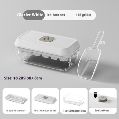 32-Grid Silicone Ice Cube Tray with Lid & Easy Release Ice Box