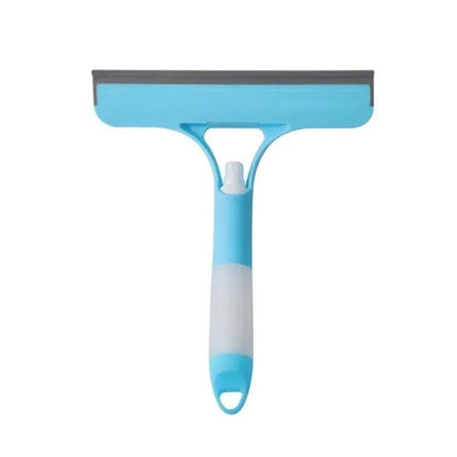 Multi-Function Window Glass Wiper with Soap Spray & Rubber Brush