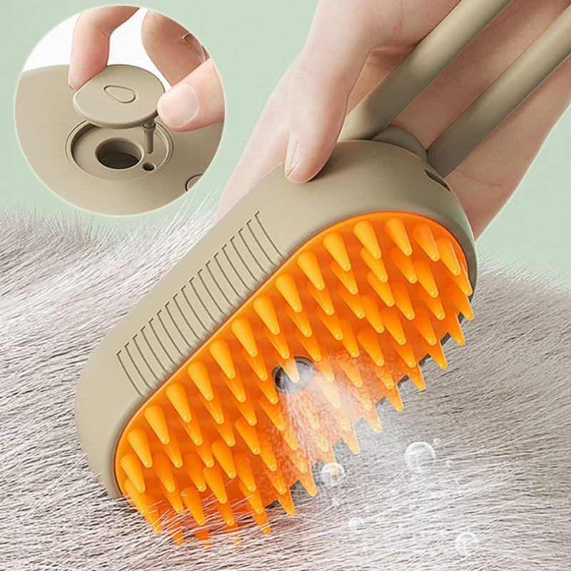 3-in-1 Electric Cat & Dog Steam Brush – Pet Grooming & Hair Removal - World Bazaar Life